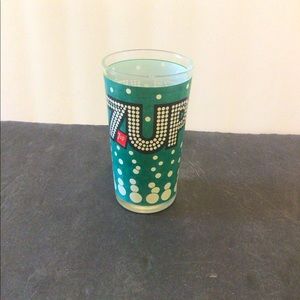 Vintage 1950’s 5in 7up advertising glass rare